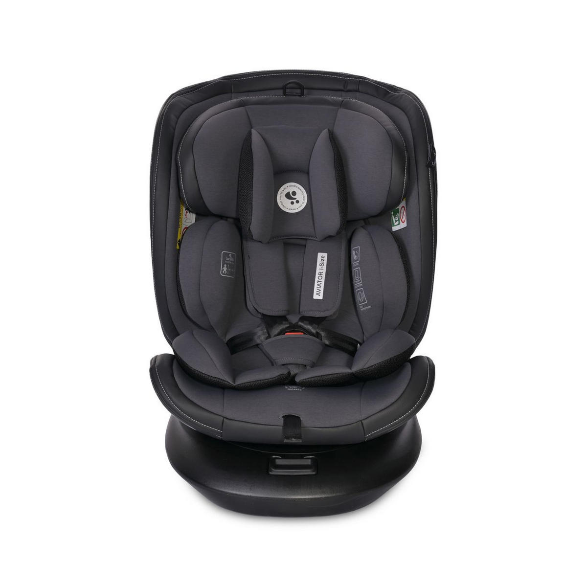 KINDERSITZ i-Size Aviator grau (40-150cm) 360° drehbar, verstellbar, Isofix - Grau, Kunststoff (47/62/52cm) - Lorelli