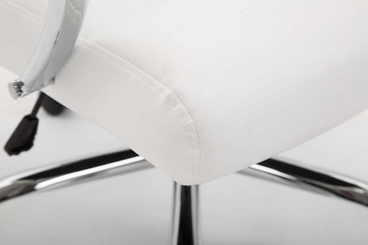 BÜROSTUHL Vallon, Kunstleder Weiß - Weiß, Textil/Metall (60/118/68cm) - TPFLiving