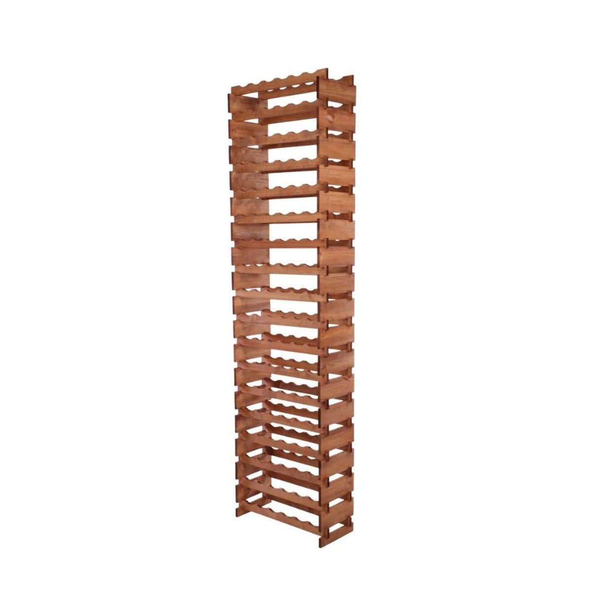 WEINREGAL VINOTECA FLEX PRO HxBxT 247x65x28cm 108 Flaschen auf 18 Ebenen Braun geölt - Braun, Holz (65/247/28cm) - PROREGAL