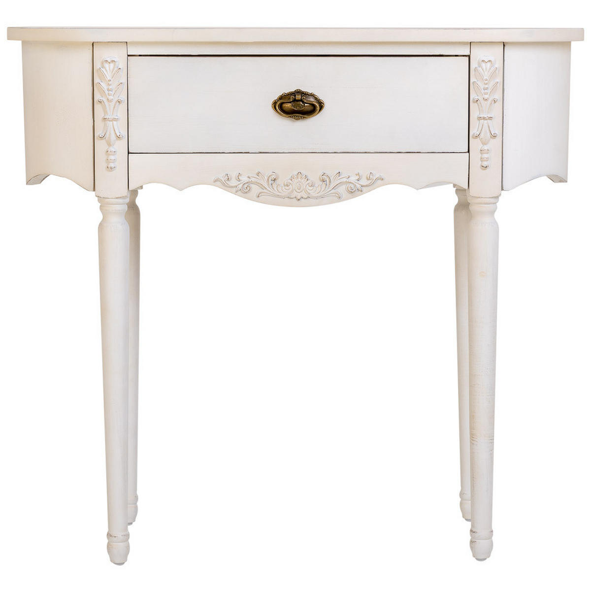 KONSOLENTISCH aus Holz, weiß, 88x36x80cm - Weiß, Holz (38/90/82cm) - Wanderlust