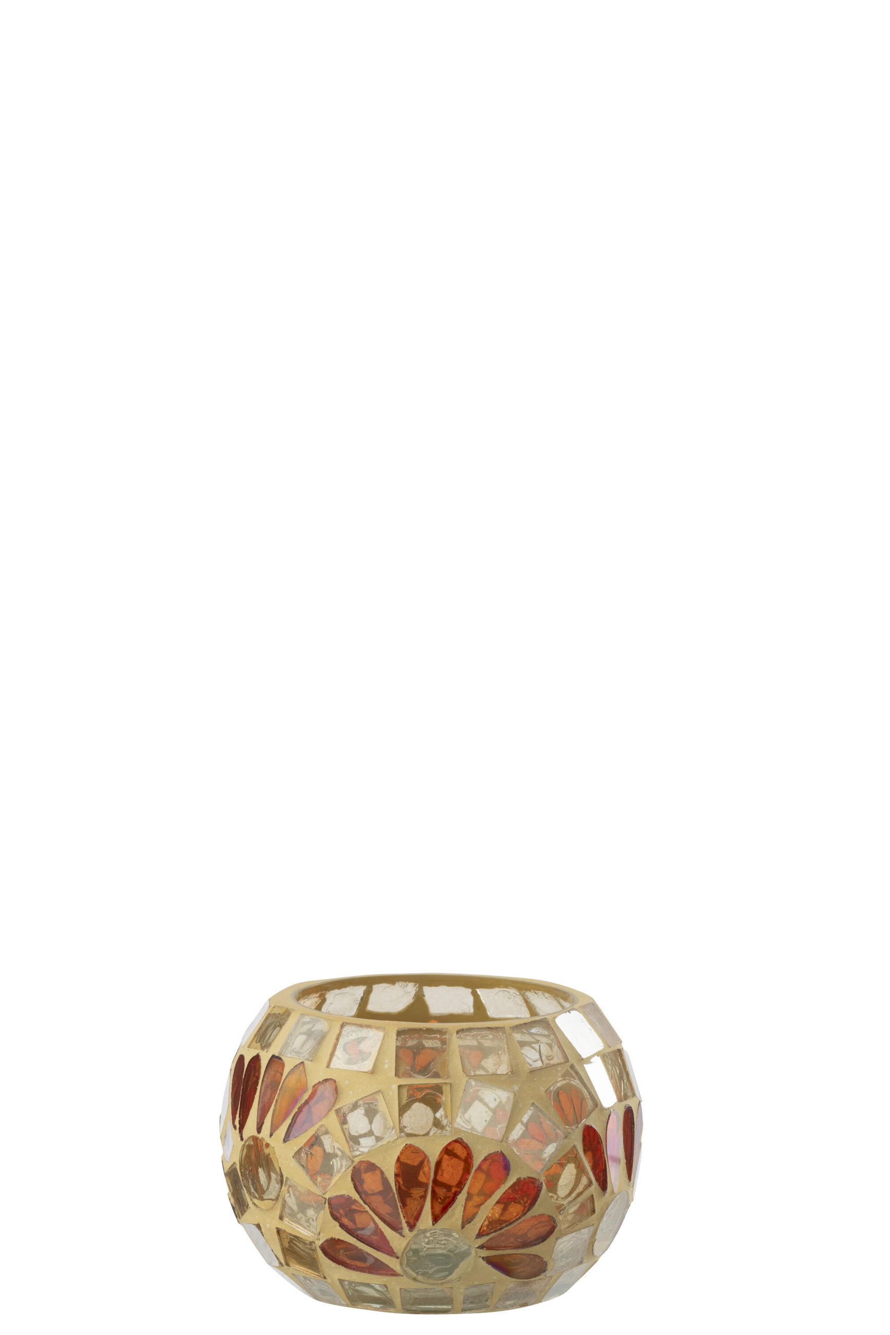 KERZENSTÄNDER GEBROCHENES Weiß - Weiß, Glas (9/6.5cm) - J-Line