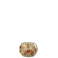 KERZENSTÄNDER GEBROCHENES Weiß - Weiß, Glas (9/6.5cm) - J-Line