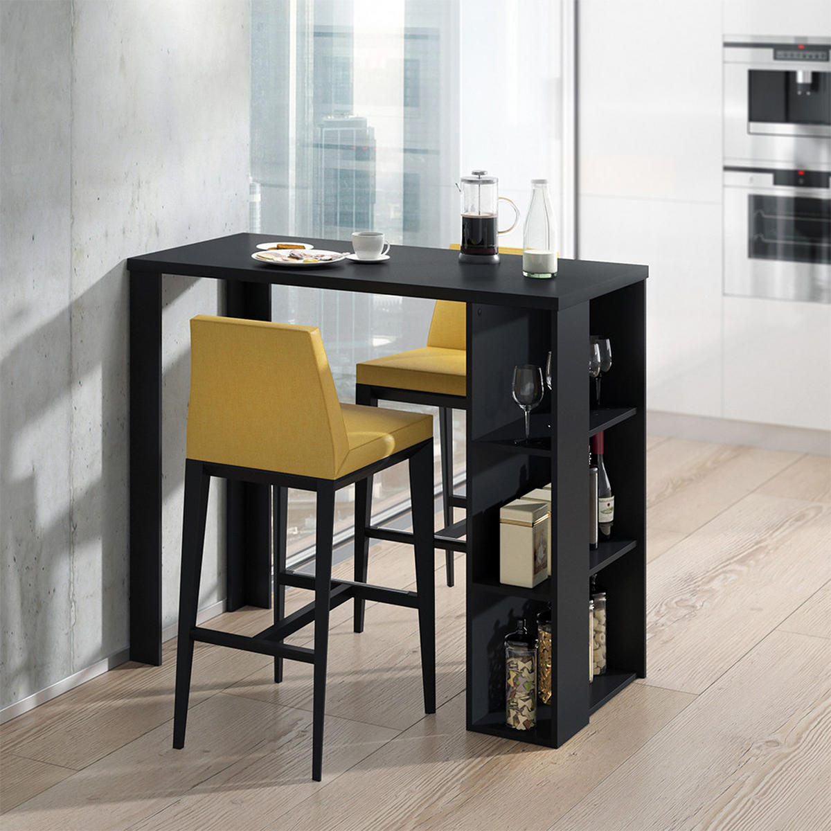 BARTISCH Noel Schwarz 120 x 60 cm - Schwarz, Holzwerkstoff (120/105.6/60cm) - Vicco