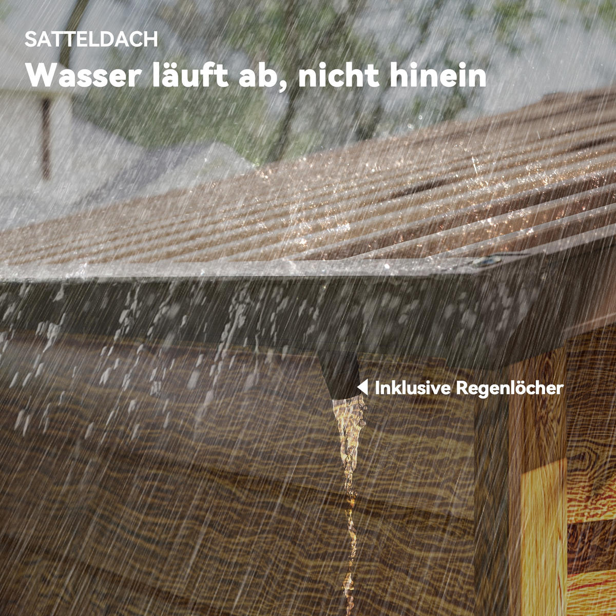 GARTENSCHUPPEN DE-08119 mit Doppelschiebetür & Fenster, Holzoptik Braun - Braun, Metall (152/208.7/235.7cm) - ComfortXL