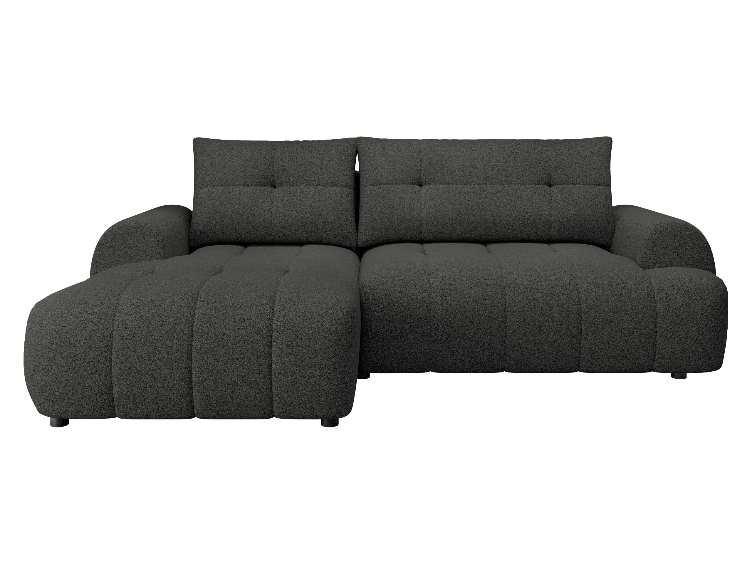 ECKSOFA Fiorano, Seite: Links - Anthrazit/Schwarz, Holz/Kunststoff (265/177cm) - MIRJAN24