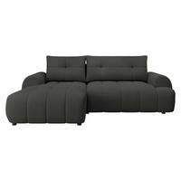 ECKSOFA Fiorano, Seite: Links - Anthrazit/Schwarz, Holz/Kunststoff (265/177cm) - MIRJAN24