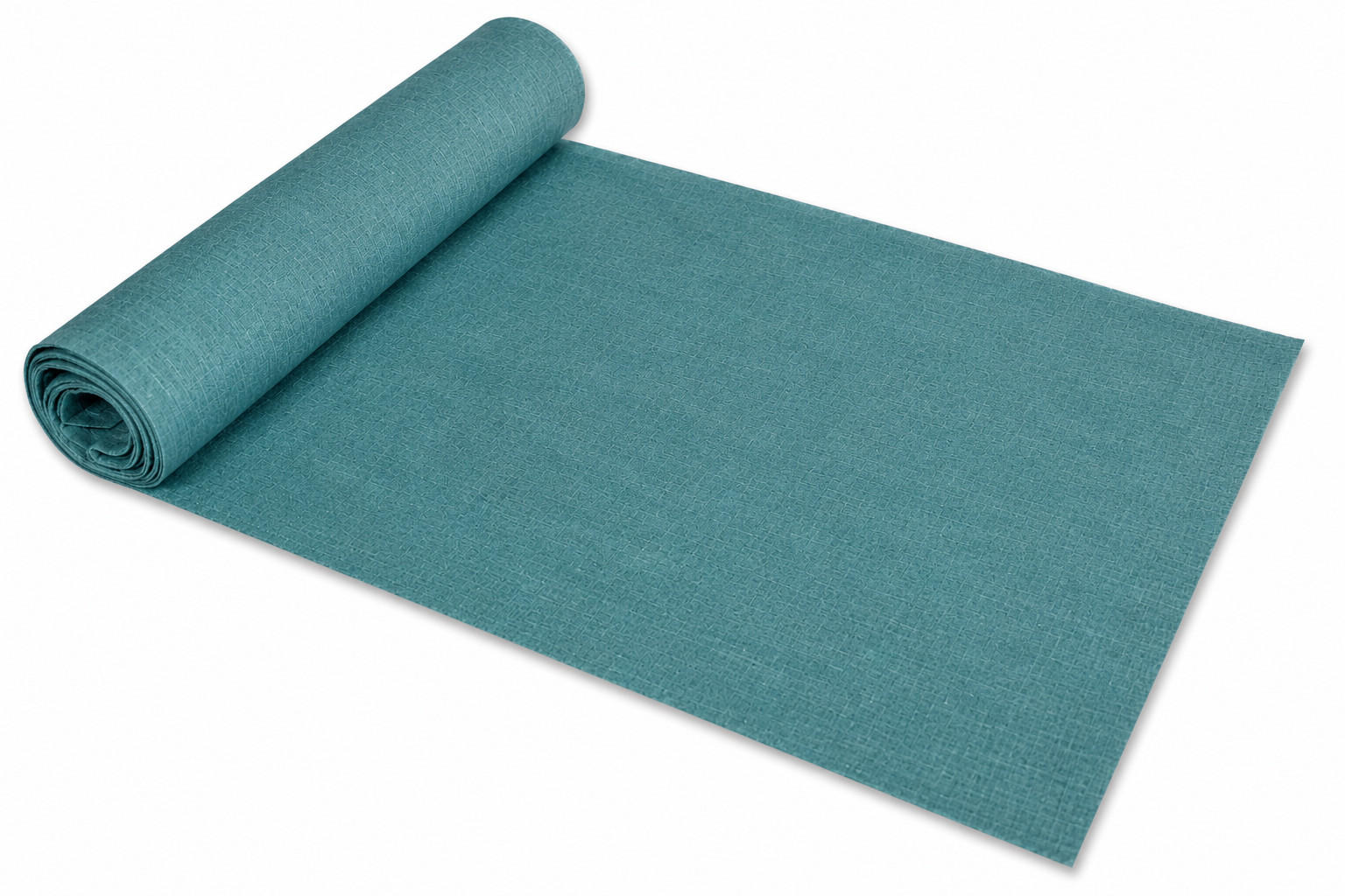 TISCHLÄUFER 40/140 cm Petrol Leinenoptik - Petrol, Textil (40/140cm) - TiborTex