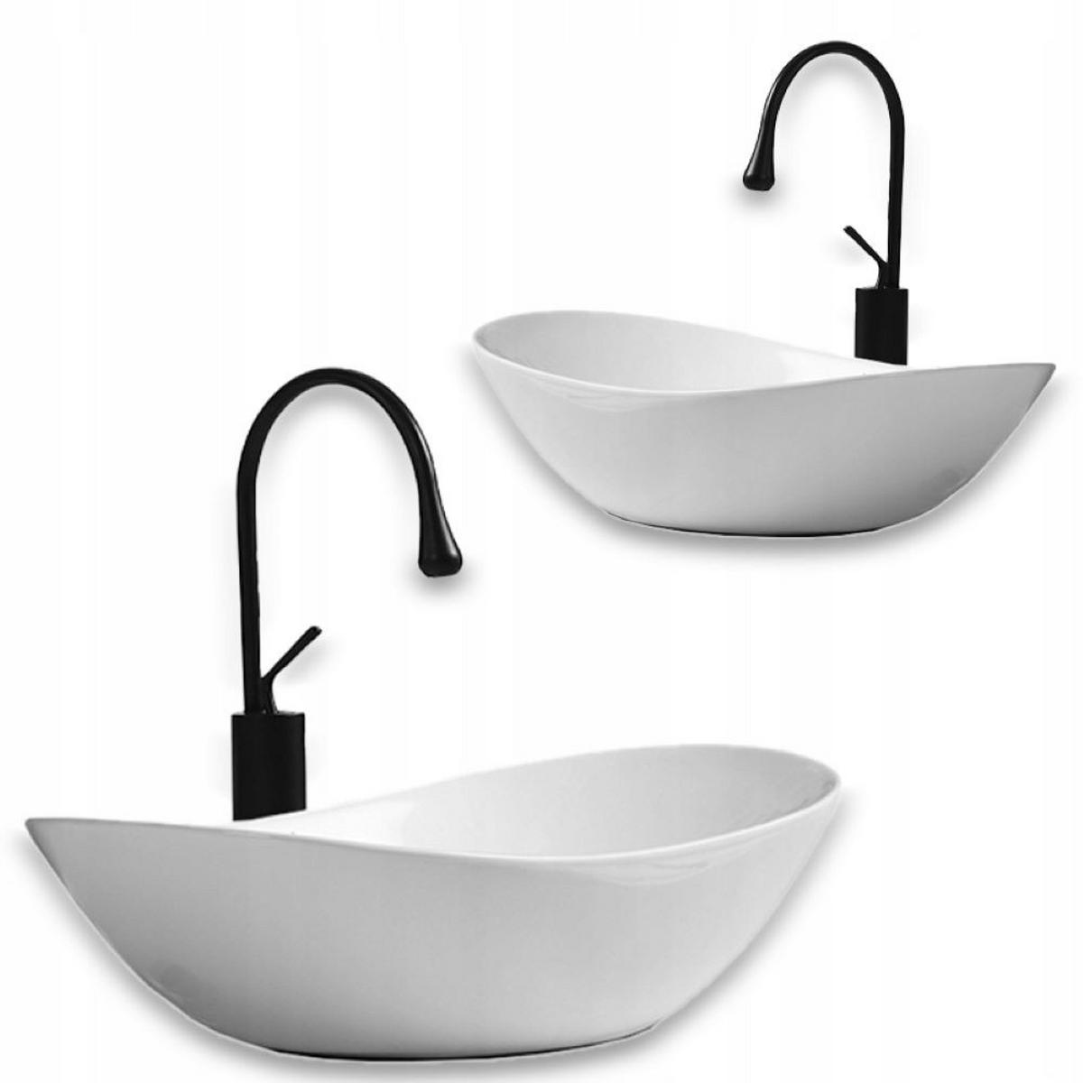 WASCHBECKEN, weiß 60.5/36/15 cm - Weiß, Holzwerkstoff (60.5/15/36cm) - Rebiko