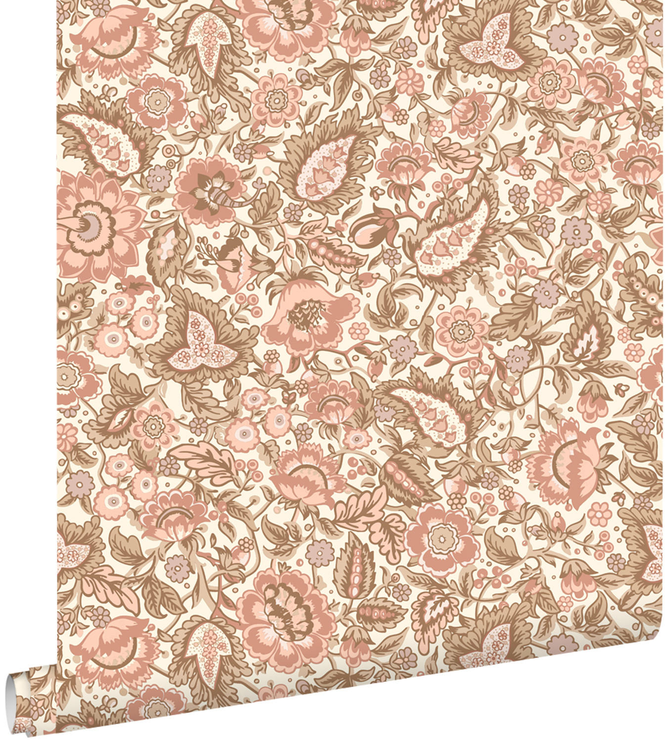 TAPETE Blumenmuster 50 x 900 cm - Terracotta, Papier (50/900cm) - ESTAhome