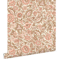 TAPETE Blumenmuster 50 x 900 cm - Terracotta, Papier (50/900cm) - ESTAhome