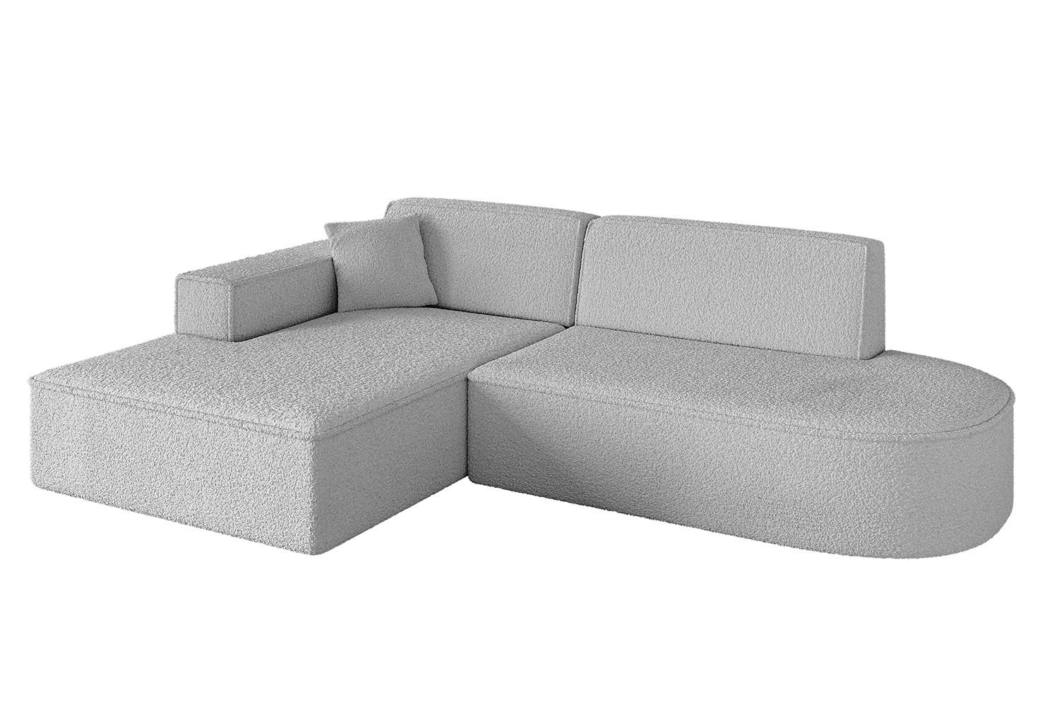 ECKSOFA Ottomane Links IREA-L1-v4 - 234x171x79 cm Hellgrau - Hellgrau, Holzwerkstoff/Textil (234/171cm) - ALTDECOR