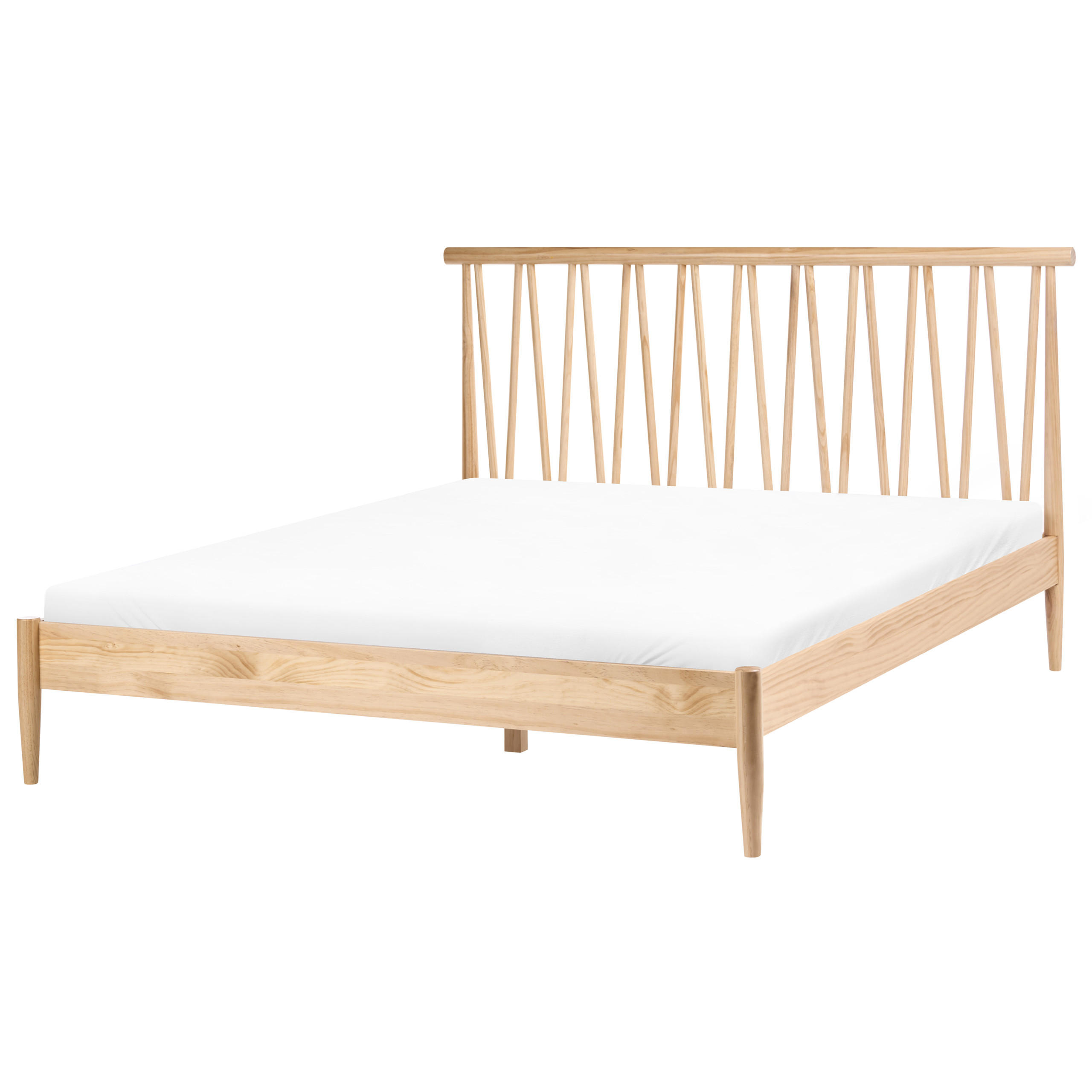 BETT mit Lattenrost 160/200 Kiefernholz Hellbraun Urdos - Hellbraun, Holz (160/200cm) - Beliani