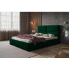 BETT 120x200 - Polsterbett mit Bettkasten und Holzrahmen - Modern Betten - Glatter Kronos-Stoff - Kollektion Lizbona, Grün - AlpiMeble - Grün, Holz/Kunststoff (120/200cm) - Alpi-Möbel
