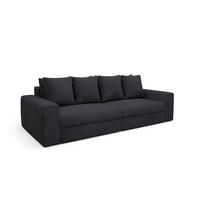 SOFA Paola 3 Sitzplätze Schwarz - Schwarz, Holz (272/86/120cm) - Petits-meubles