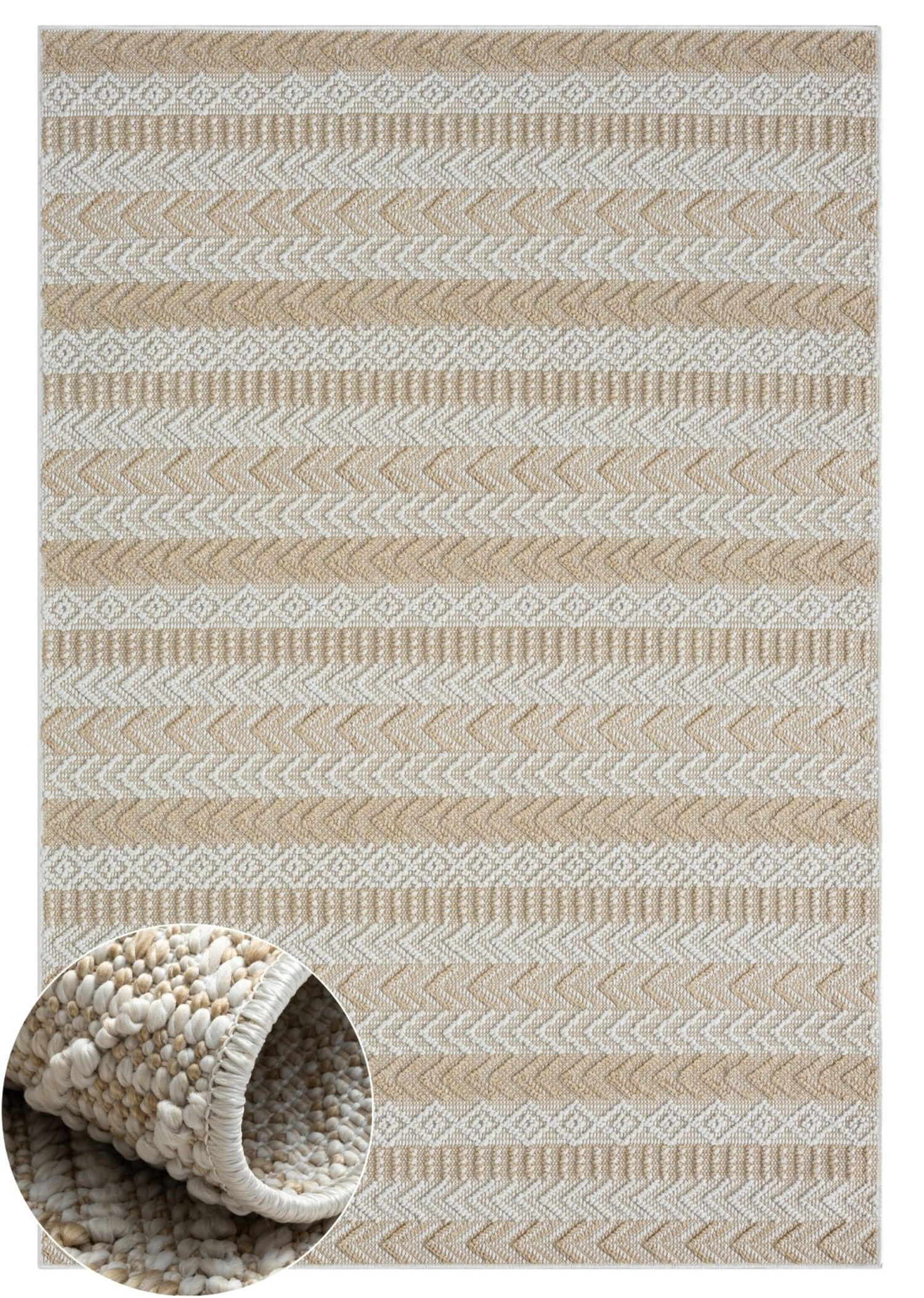 OUTDOORTEPPICH Carrie Beige,Creme,Sandfarben 100/160 cm - Beige, Textil (100/160cm) - My-Rug
