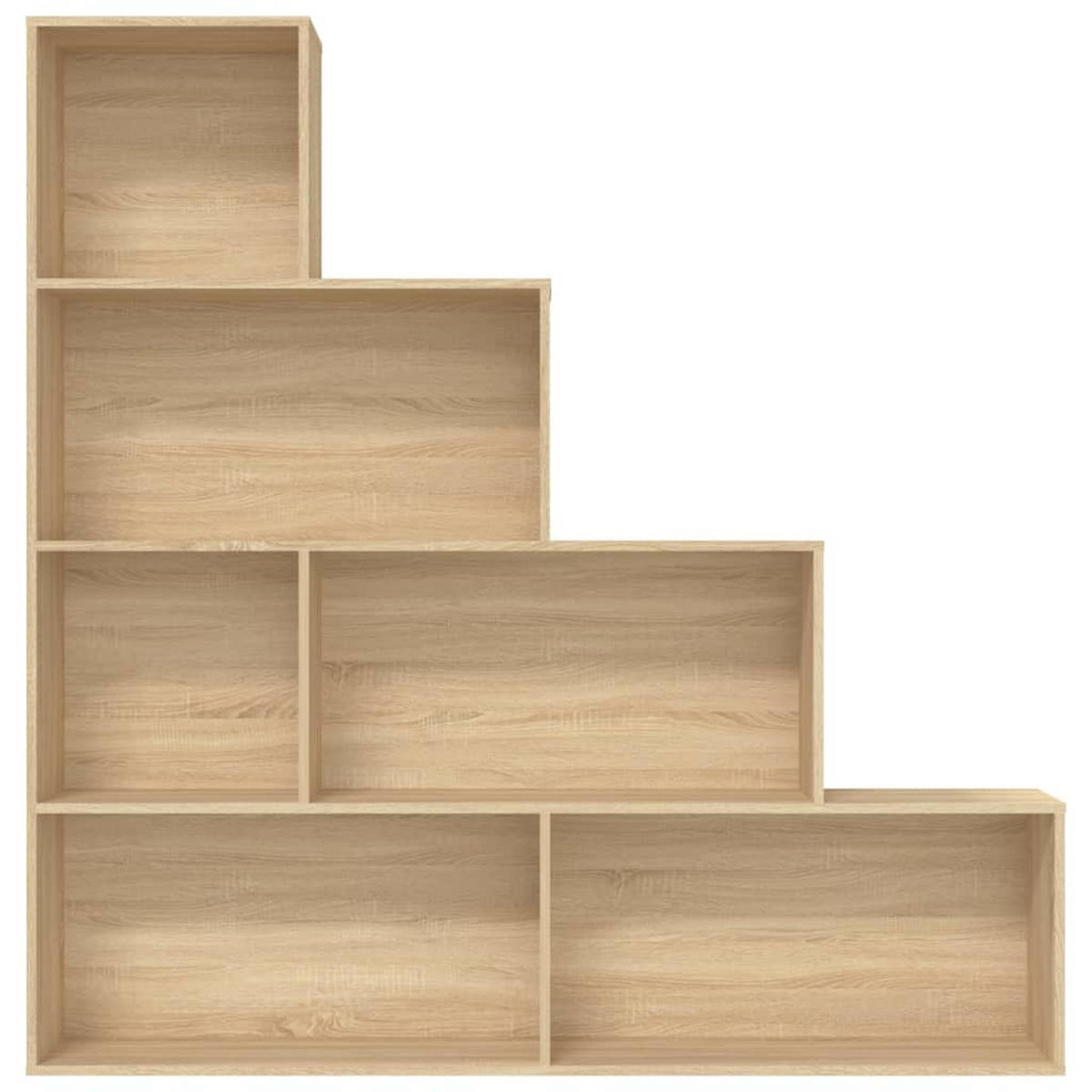 BÜCHERREGAL mit 4 Ebenen 155/24/160 cm aus Holzwerkstoff Sonoma-Eiche Dekor - Sonoma Eiche, Holz (155/160/24cm) - vidaXL