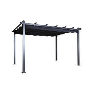 PERGOLA LAZIO Schwarz 395x295x245 cm - Schwarz, Metall (395/245/295cm) - FURNLUX