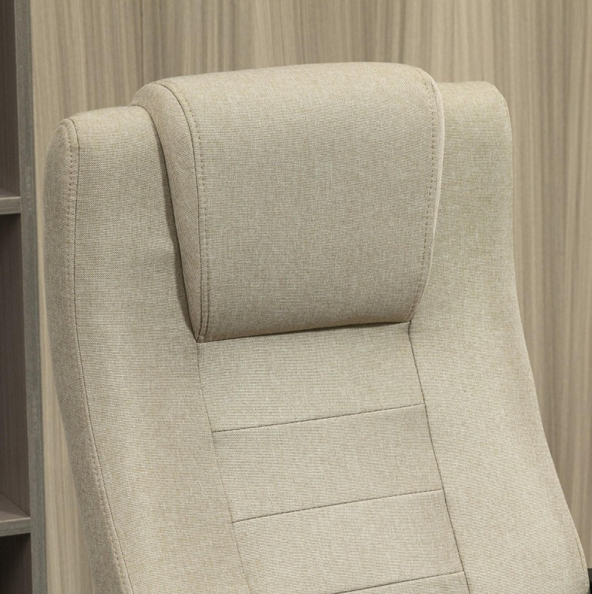 DREHSTUHL 76/62/110-119 cm Beige aus Polyester mit Wippfunktion - Beige, Kunststoff (62/119/76cm) - OKWISH