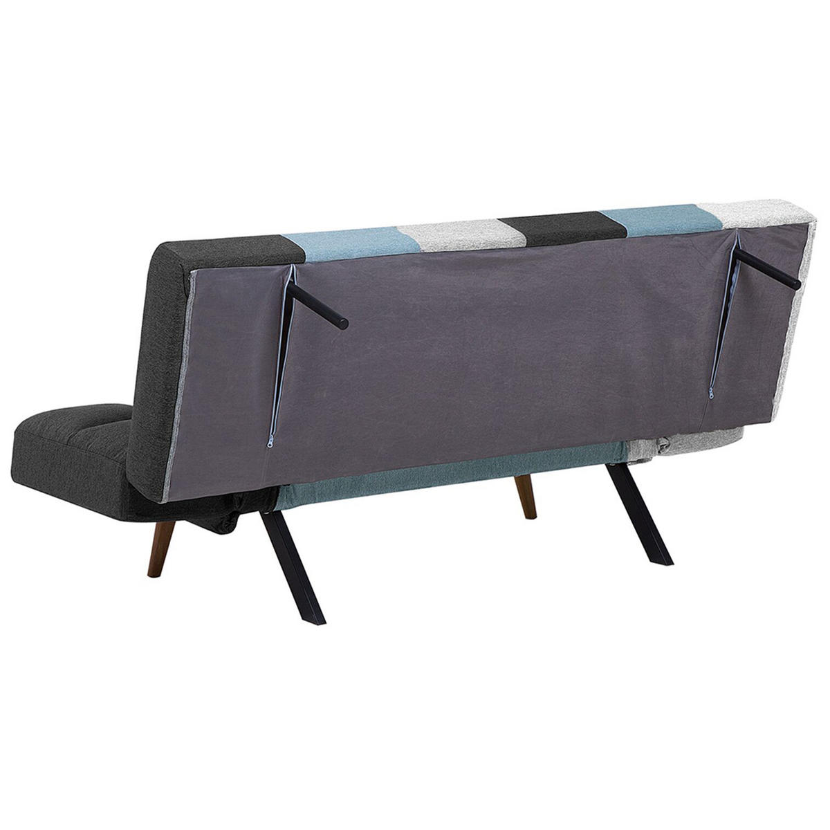 3-SITZER-SCHLAFSOFA Polsterbezug Grau Ingaro - Multicolor, Textil (182/86/79cm) - Beliani