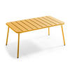 GARTEN-LOUNGETISCH, Gelb - Gelb, Metall (90/50/40cm) - Oviala