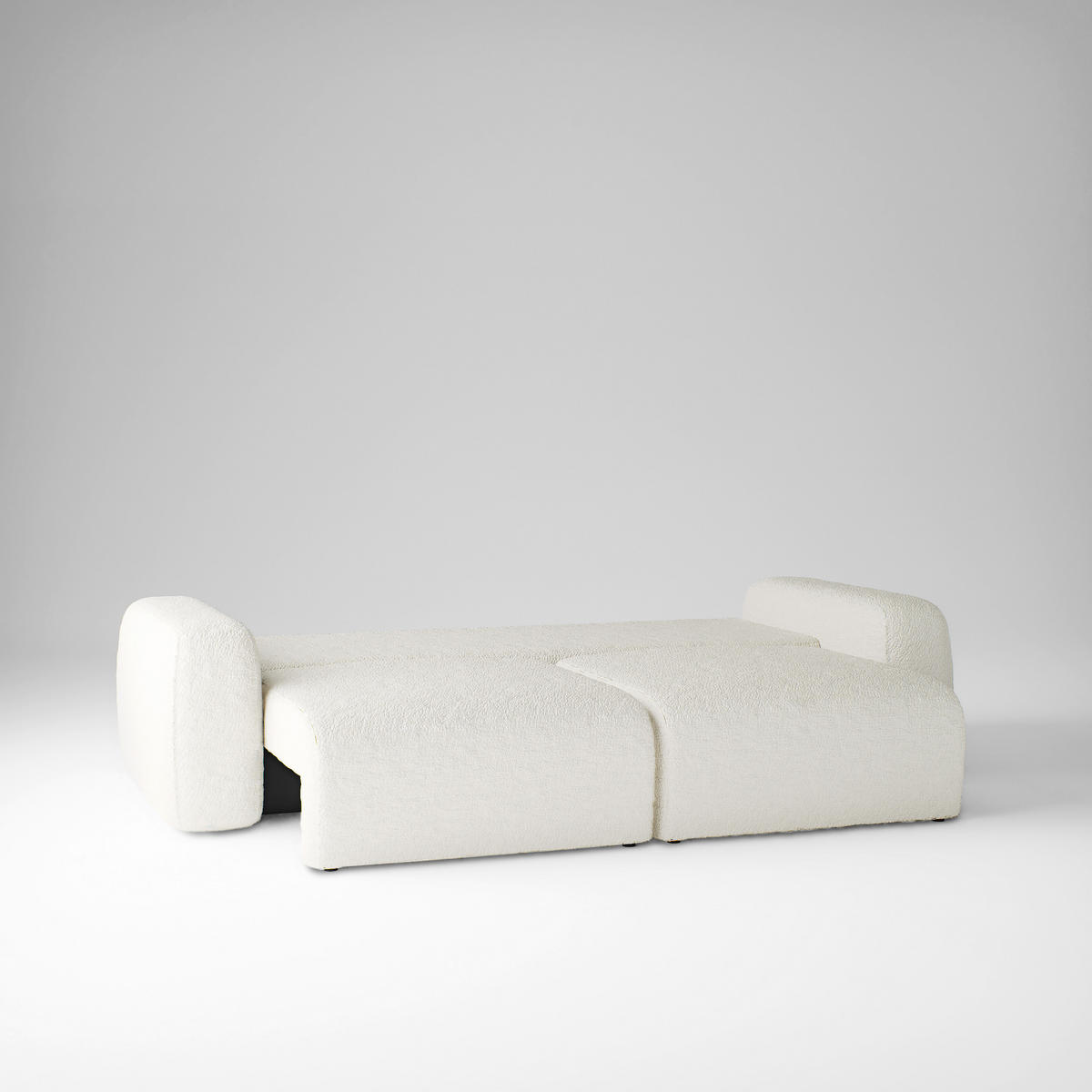 SCHLAFSOFA mit Bettkasten Varde Creme - Creme, Textil (255/85/105cm) - Fedve