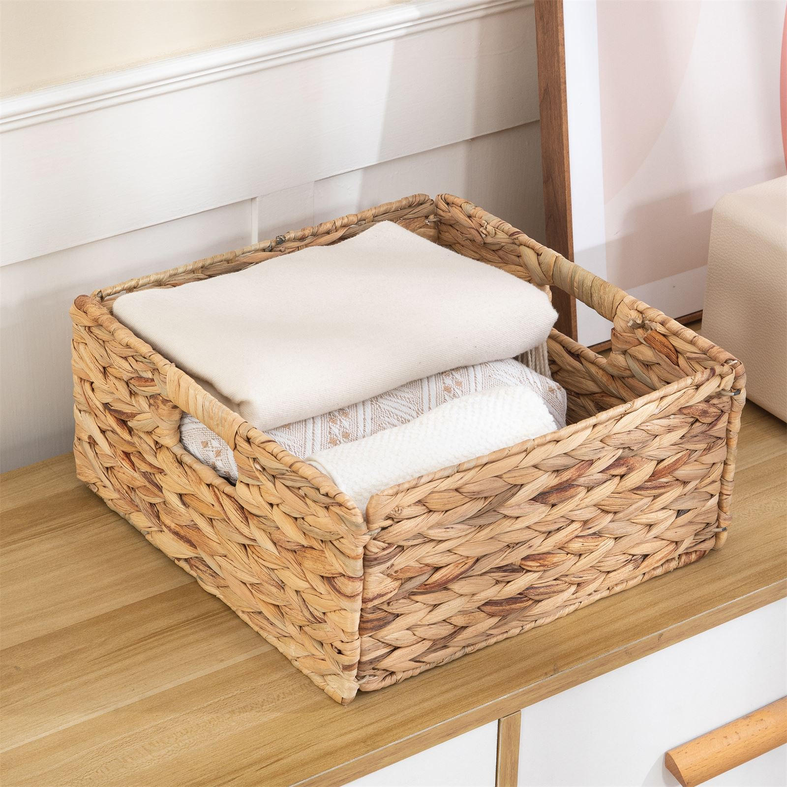 AUFBEWAHRUNGSKÖRBE LANZI 2ER-SET - Naturfarben, Naturmaterialen (32/15/32cm) - IDIMEX