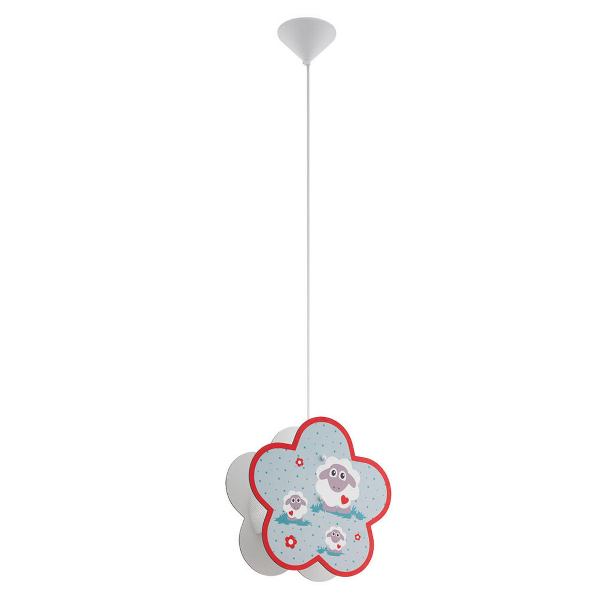 DECKENLEUCHTE Holz bunt Schaf-Design - Multicolor, Holz (32.5/32.5/110cm)