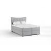 BOXBETT Nevada 140 x 200 cm Doppelbett mit hochwertiger Bonell-Matratze und Topper - grau - Grau, Holz (140/200cm) - Panda Möbel