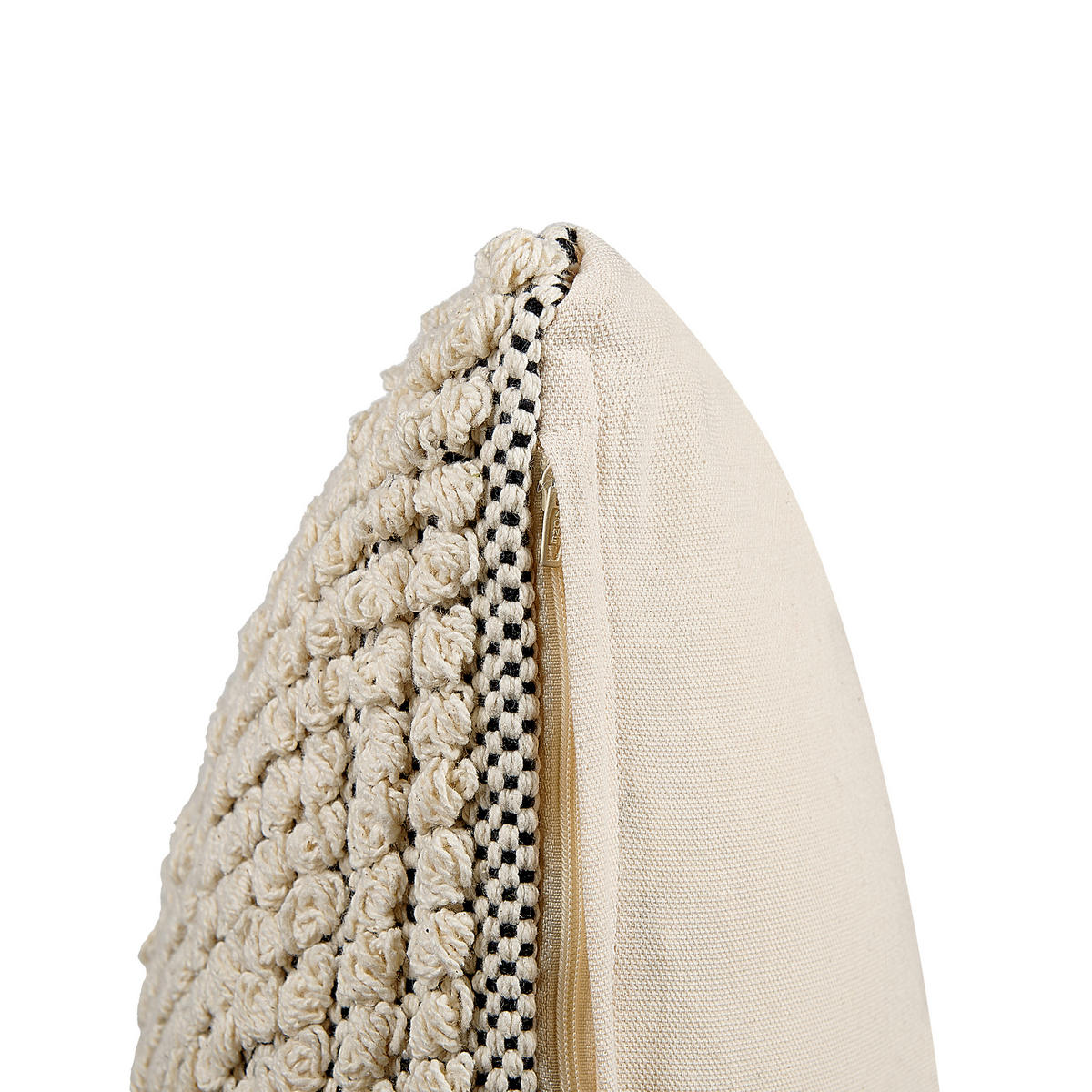 DEKOKISSEN 2er-Set Beige 45/45 cm Howea - Beige, Naturmaterialen/Textil (45/45cm) - Beliani