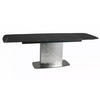 ESSTISCH Monlero Schwarz Marmor / Edelstahl 160-240 / 90 / 76cm - Schwarz/Grau, Holz/Metall (90/160/76cm) - Feldmann-Wohnen