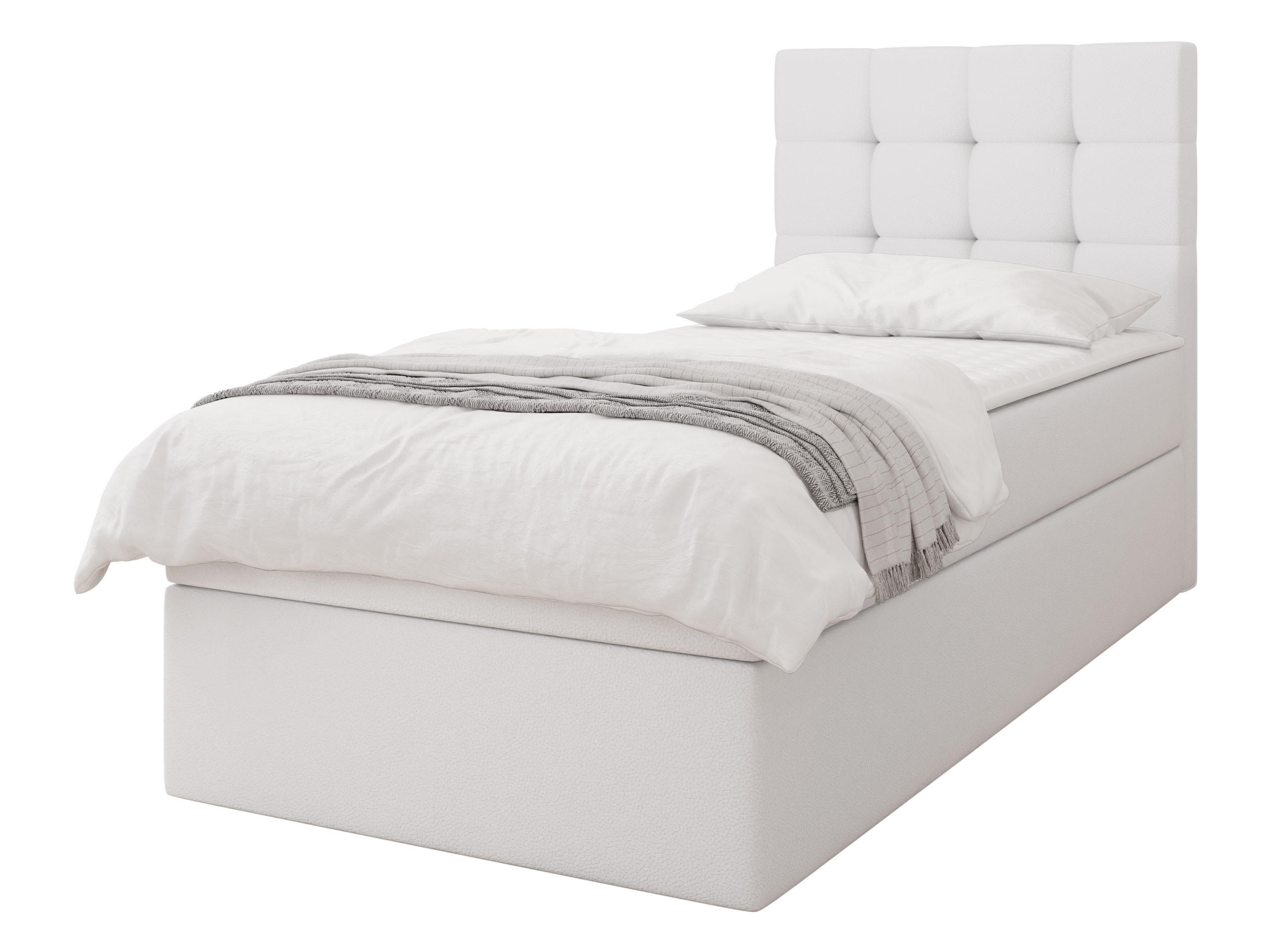 BOXBETT Luanda Single - Schwarz/Weiß, Holz/Kunststoff (100/200cm) - MIRJAN24