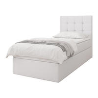 BOXBETT Luanda Single - Schwarz/Weiß, Holz/Kunststoff (100/200cm) - MIRJAN24