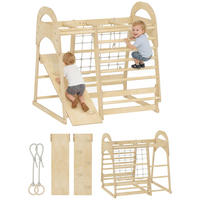 KLETTERGERÜST 6-in-1 DE-09878 Holz - Naturfarben, Holz (120/59/108cm) - ComfortXL
