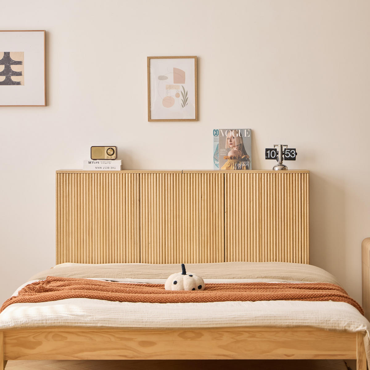 BETTKOPFTEIL Rechteckig 160 cm Holz - Braun, Holz (159/100/24cm) - Nordlys