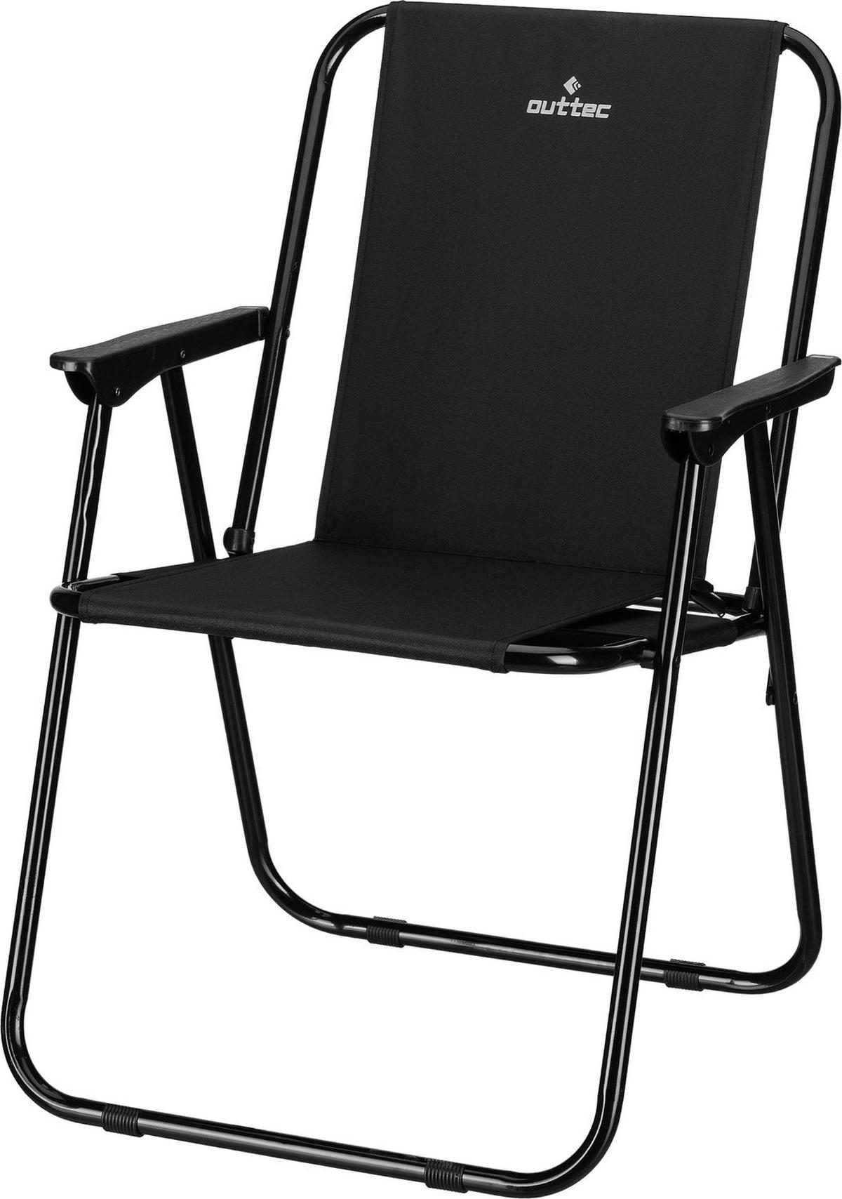 CAMPINGSESSEL bis 120 kg - Schwarz, Textil/Metall (54/74/51.5cm) - Outtec