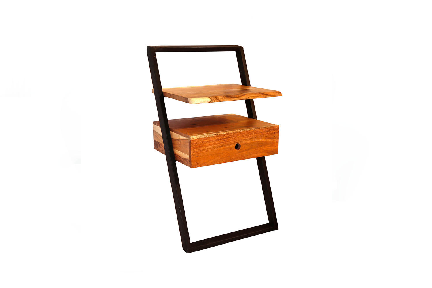 NACHTTISCH LOMER Holz Akazie - Braun, Holz (45/77/35cm) - KAWOLA