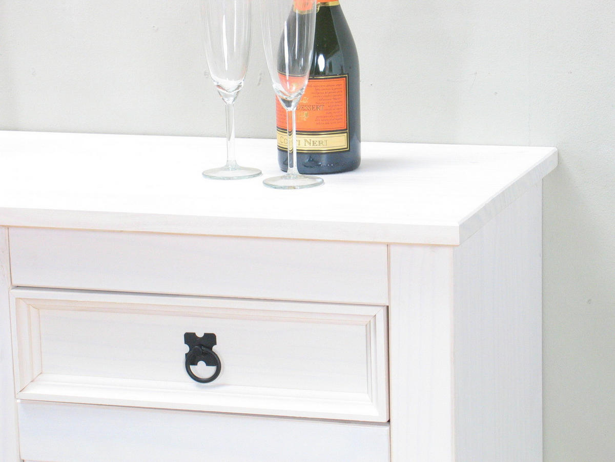 SIDEBOARD weiß - Weiß, Holz/Textil (200/84/44cm) - ebuy24