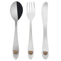 KINDERBESTECK Stahl Cat 3-teilig. - Silberfarben, Metall - Orion 