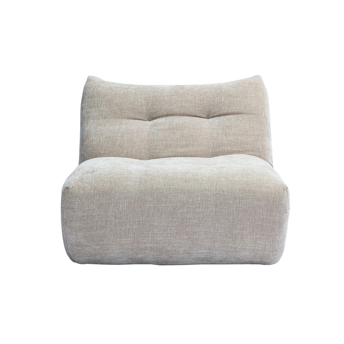 LOUNGE-SESSEL Stoff Samteffekt Taupe BUMPY - Taupe, Textil (102/66/87cm) - Miliboo