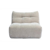 LOUNGE-SESSEL Stoff Samteffekt Taupe BUMPY - Taupe, Textil (102/66/87cm) - Miliboo