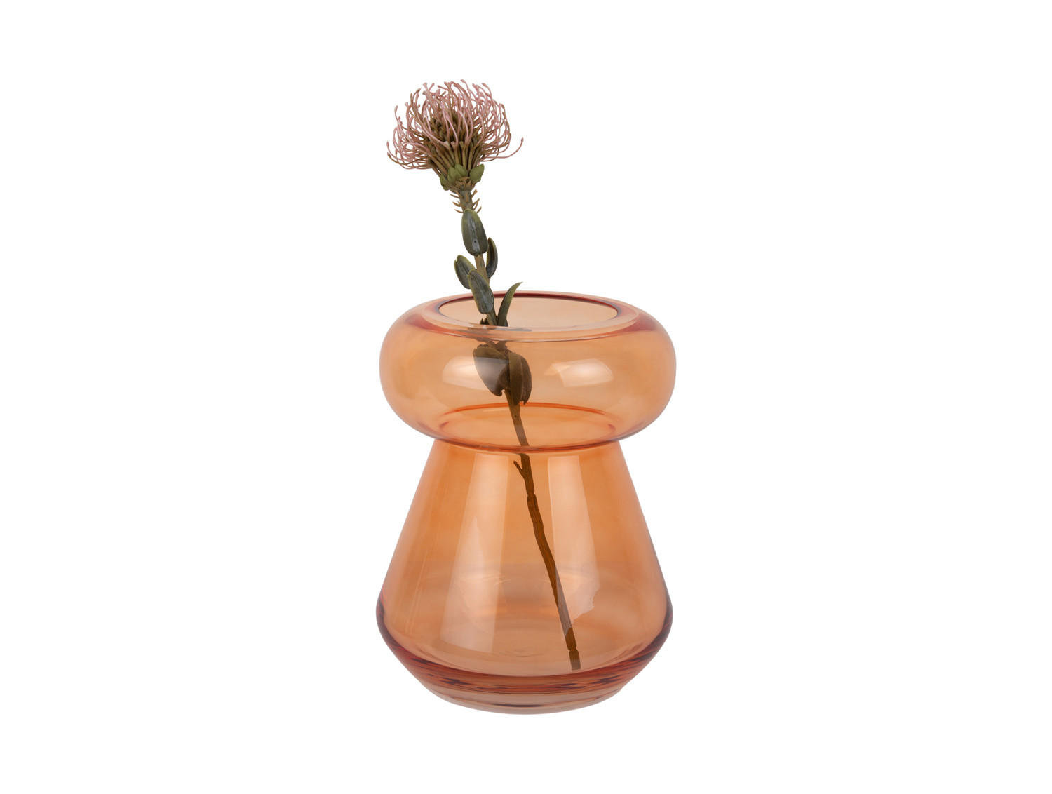 VASE Excelente Orange 20.5/20.5/26 cm - Orange, Glas (26cm) - Present Time