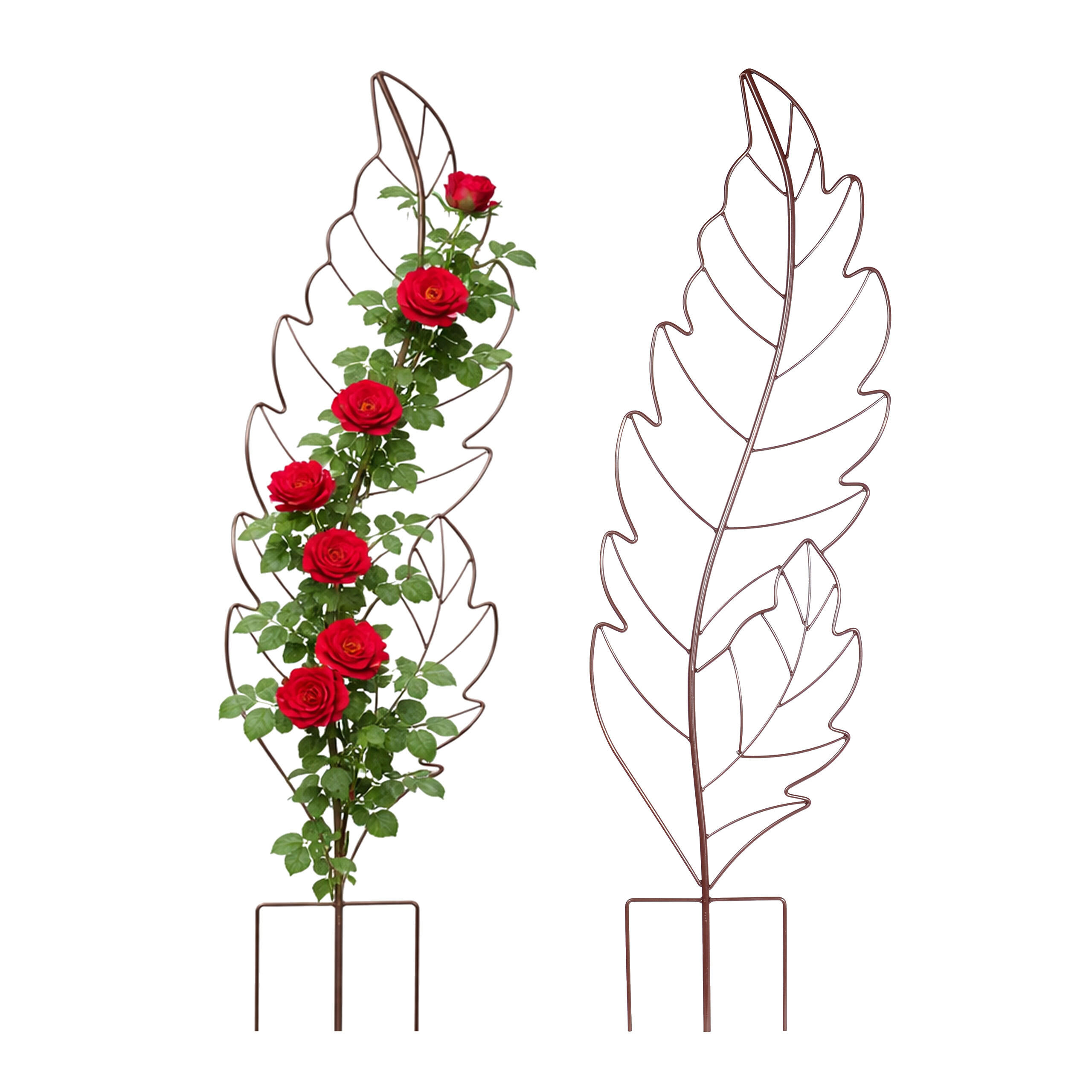 MRIEŽKY - hnedá, kov (30/100/1cm) - Relaxdays