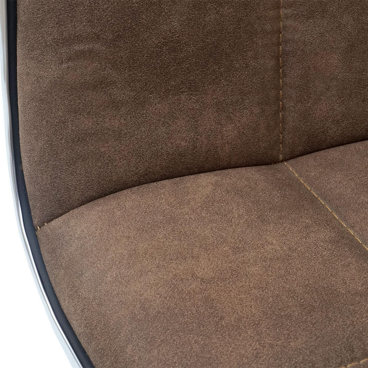 ESSZIMMERSTUHL 2er-Set 103x43x54cm Sitzhöhe 41cm Stoff/Textil vintage Braun - Braun, Textil (43/103/54cm) - CHEFGASTRO