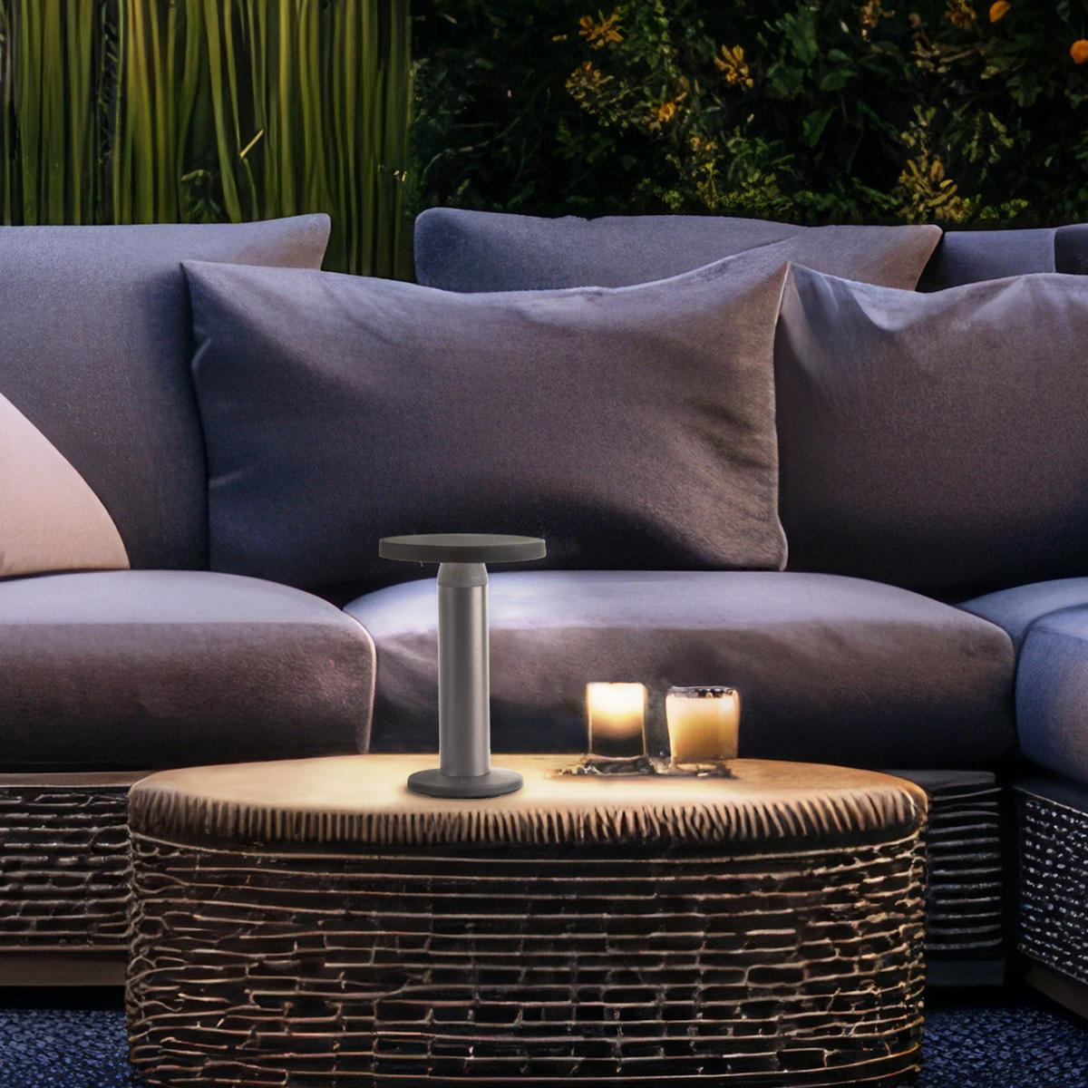 AUSSENTISCHLEUCHTE Magua G40440/06 - Schwarz, Metall (13/13/21.7cm) - Brilliant