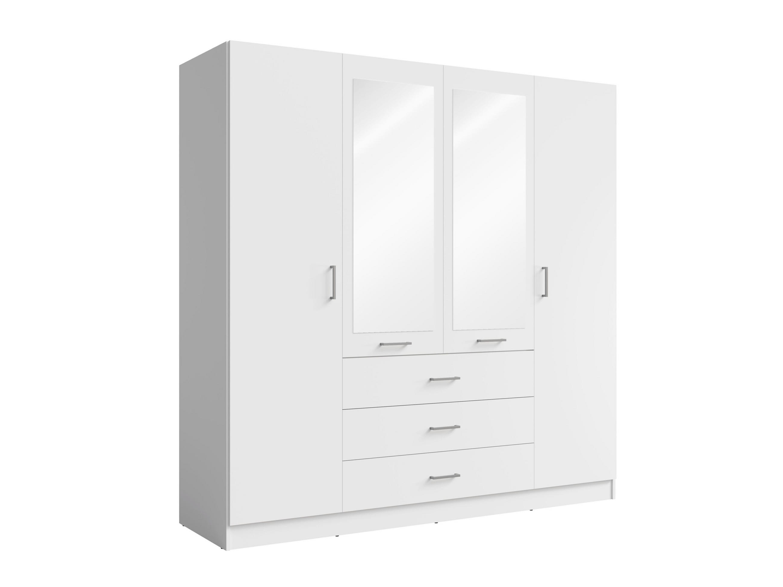 KLEIDERSCHRANK Weiß 200/200,5/58 - Weiß, Holzwerkstoff (200/201/58cm) - RAUMHIRSCH FURNITURE