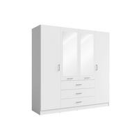 KLEIDERSCHRANK Weiß 200/200,5/58 - Weiß, Holzwerkstoff (200/201/58cm) - RAUMHIRSCH FURNITURE