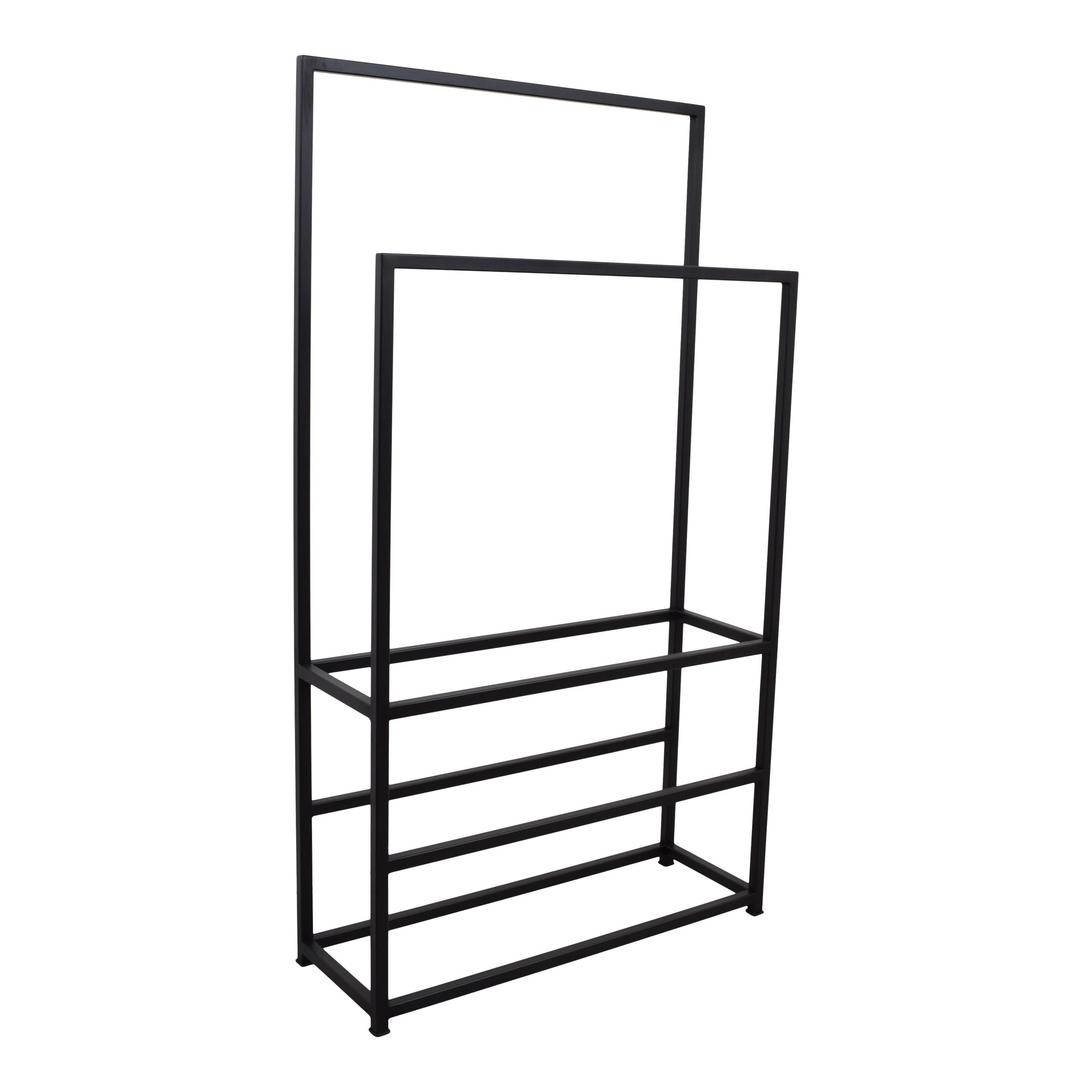 HANDTUCHSTÄNDER Moca Schwarz - Schwarz, Metall (55/102/20cm) - LOFT42