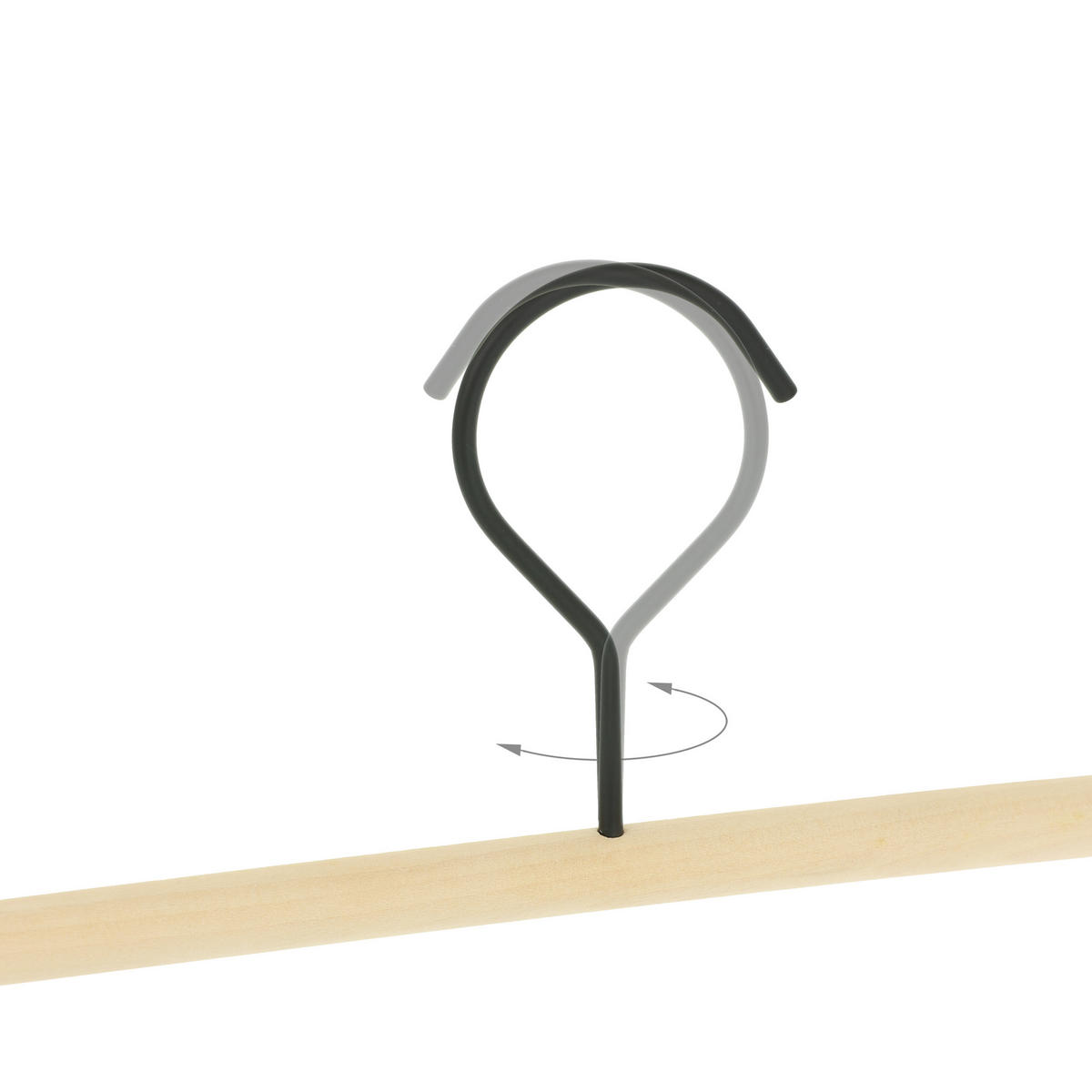 10XOBEŠALNIK za hlače - večbarvno, kovina/les (30.5/11.5/3cm) - Relaxdays