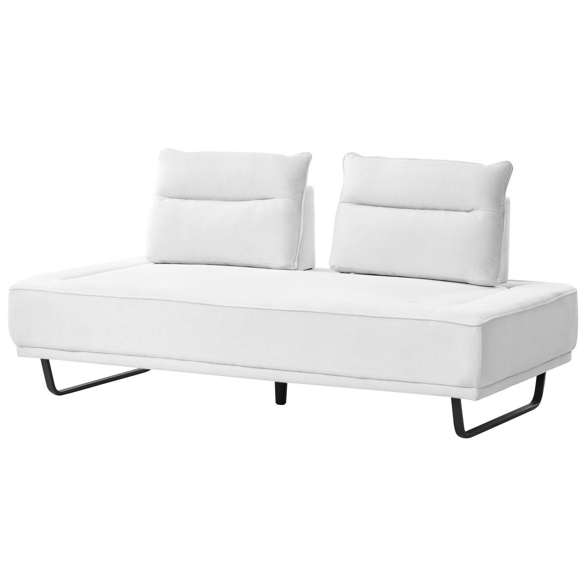 3-SITZER-SOFA Stoff Weiß Faxen - Weiß, Textil (184/86/90cm) - Beliani