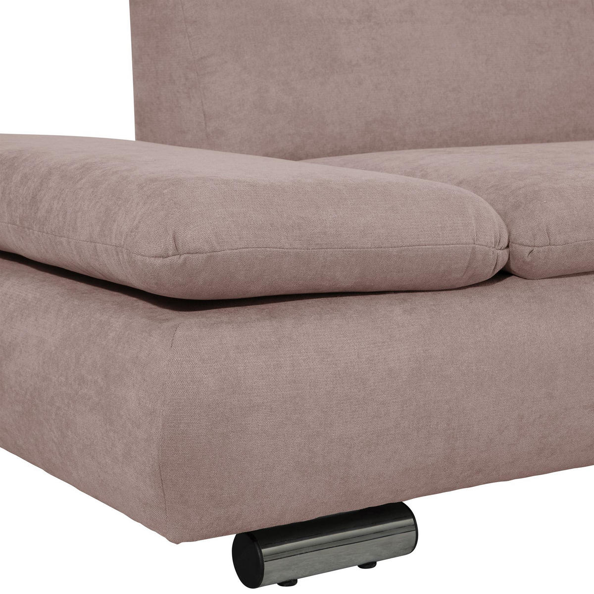 ECKSOFA mit Ottomane rechts Kaye Flachgewebe rosé - Rosa, Kunststoff (190/270cm) - 58aufmkessel